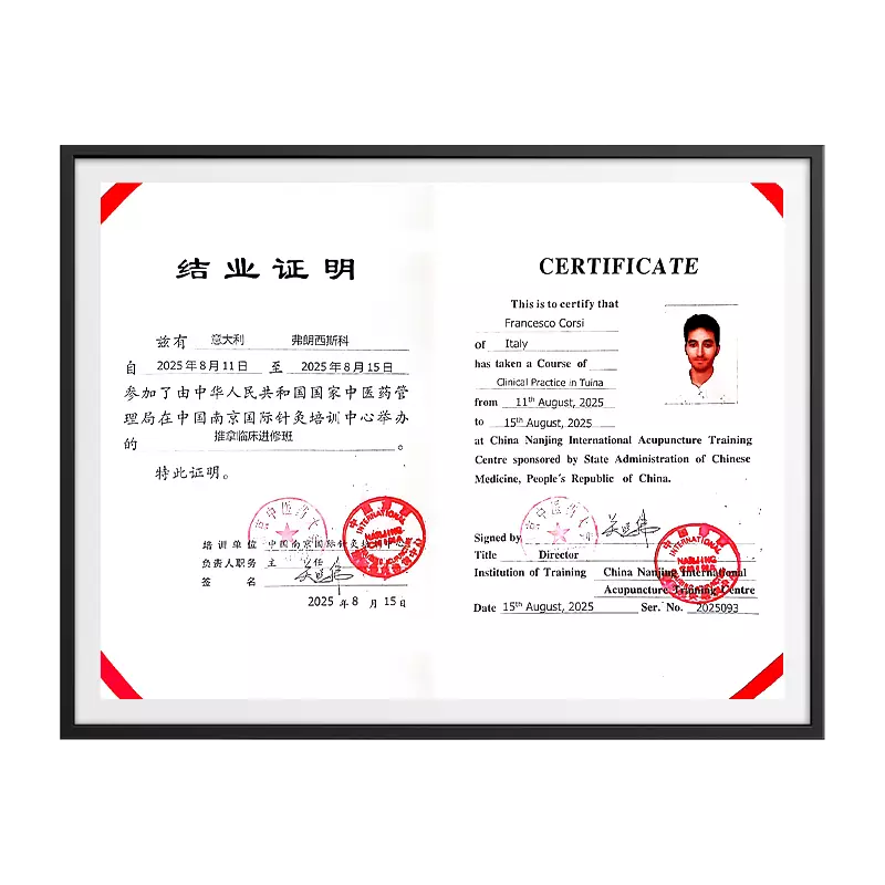 Certificato Nanchino