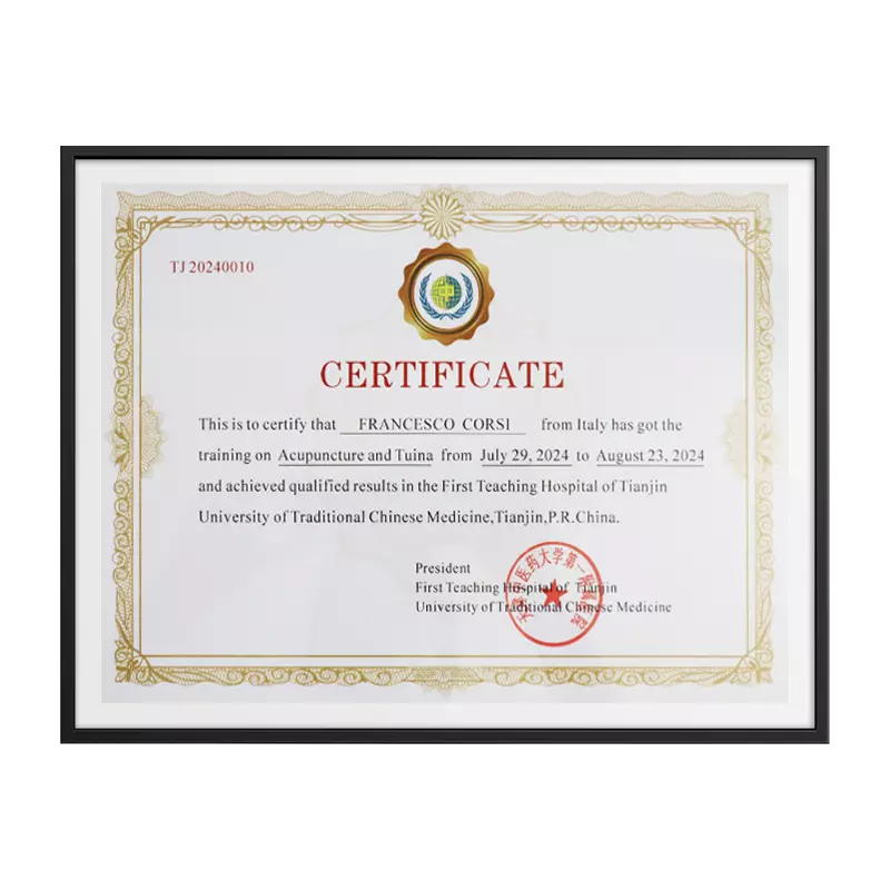 Certificato Tianjin