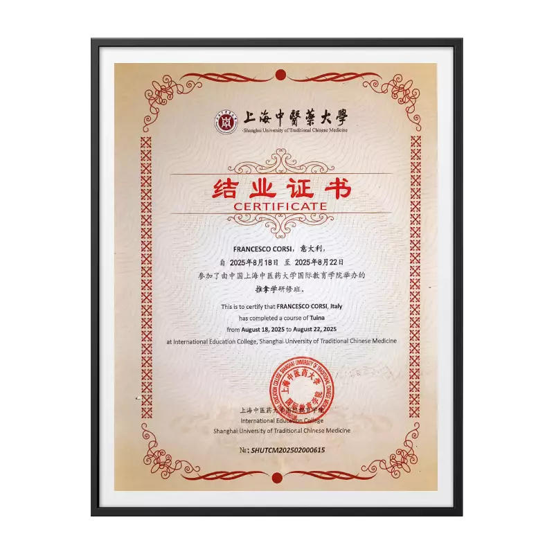 Certificato Università di Shangai